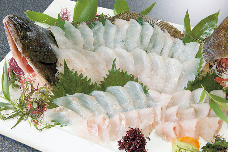 Flounder sashimi